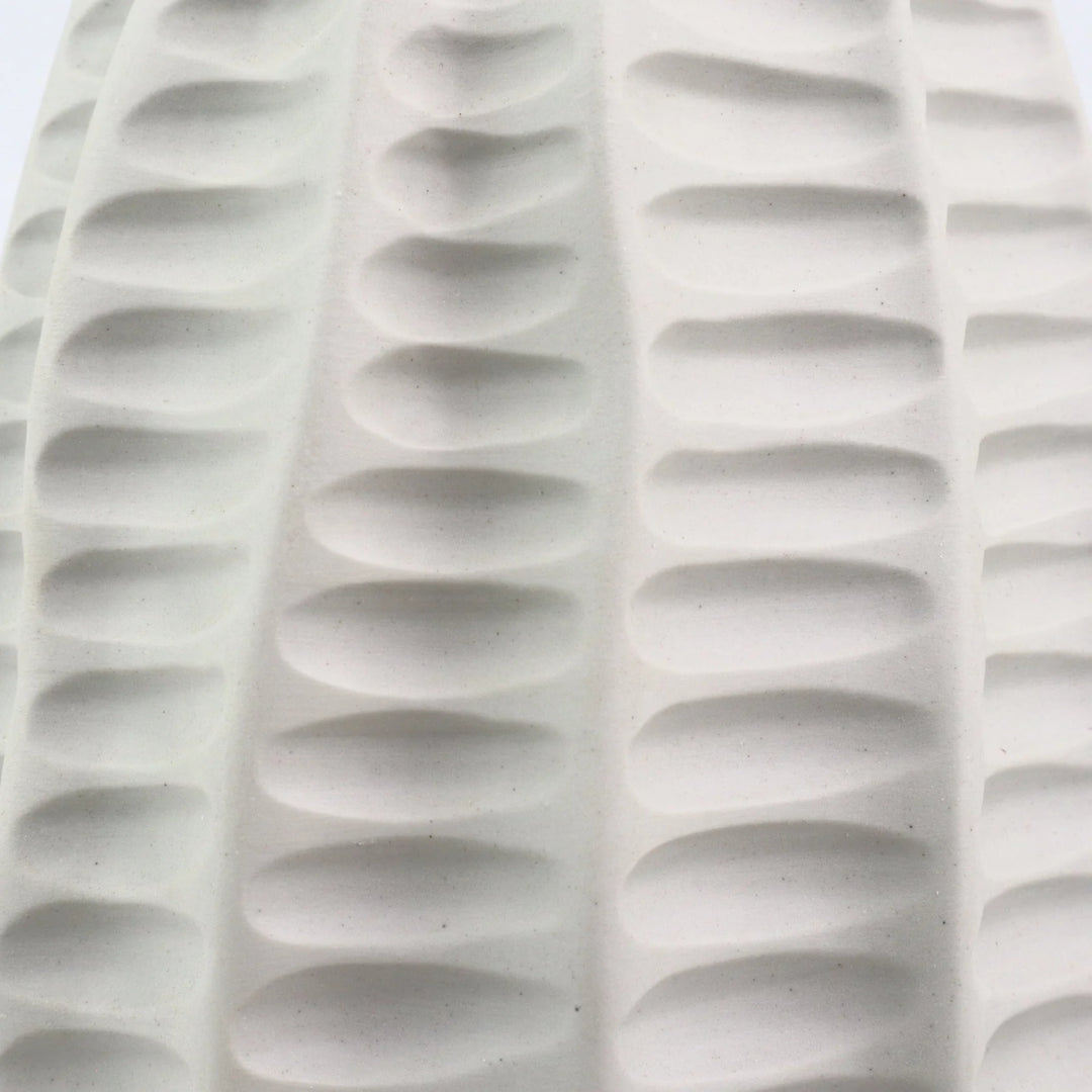 Pod White Ripple Vase